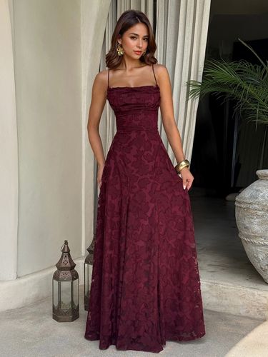 Robe longue en jacquard dos nu pour les événements d'été 2025 - milanoo.com - Modalova