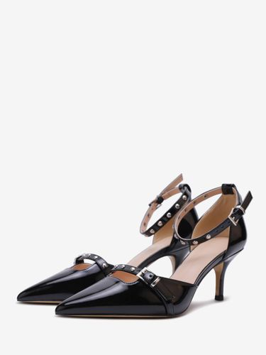 Escarpins à petits talons bout pointu et boucle perlée - milanoo.com - Modalova