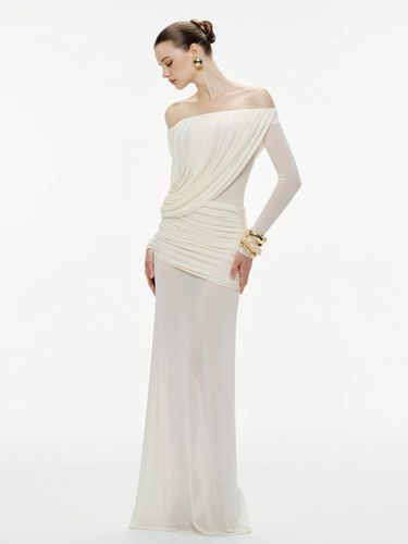 Robe de soirée robe de bal épaules dénudées en polyester plissé robe de cérémonie - milanoo.com - Modalova