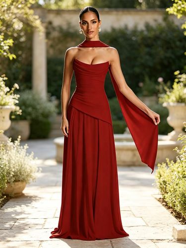 Robe de soirée robe de bal bustier en mousseline robe de cérémonie - milanoo.com - Modalova