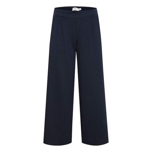 Pantalon large bleu mi-long - Ichi - Modalova