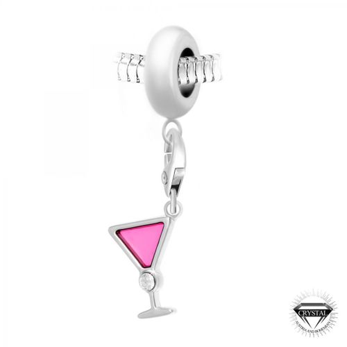 Charm perle verre cocktail orné de cristaux Swarovski par SC Crystal Paris® - So Charm Bijoux - Modalova