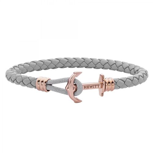 Bracelet Paul Hewitt PH-PHL-L-R-GR - Bracelet Ancre Simple IP Rose / Cuir - Paul Hewitt Bijoux - Modalova