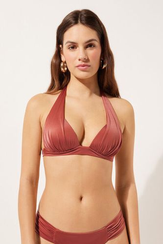 Graduated Padding Triangle Swimsuit Top Shiny Satin Woman Size 5 - Calzedonia - Modalova