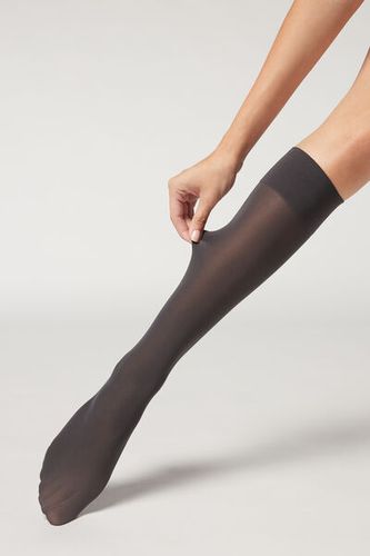 Denier Semi Opaque Microfiber Knee-Highs Woman Size TU - Calzedonia - Modalova