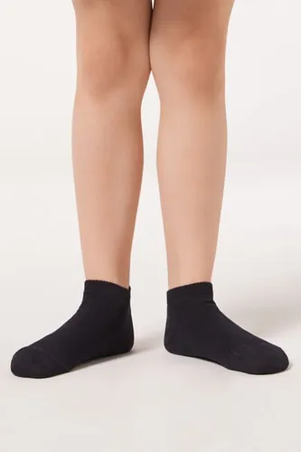 Children's Light Cotton Ankle Socks Unisex Blue Size 6 - Calzedonia - Modalova