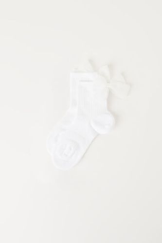 Girls’ Bow Trim Short Socks Unisex Size 25-28 - Calzedonia - Modalova