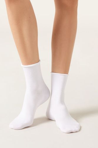 Non-Elastic Cotton Ankle Socks Woman White Size 36-38 - Calzedonia - Modalova