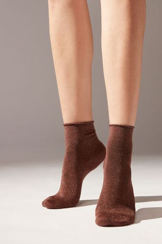 Soft Cuff Short Socks with Glitter Woman Size TU - Calzedonia - Modalova