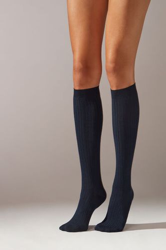 Long Ribbed Cashmere Socks Woman Size 36-38 - Calzedonia - Modalova