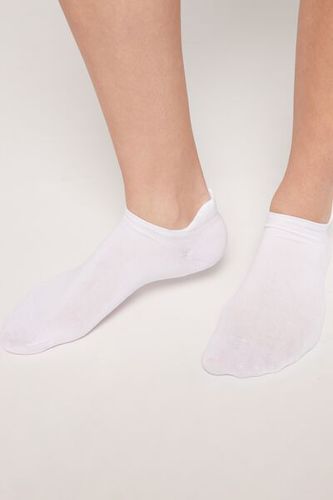 Unisex Cotton No-Show Socks Man White Size 37-39 - Calzedonia - Modalova