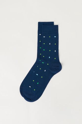 Men’s Geometric Pattern Crew Socks Man Blue Size TU - Calzedonia - Modalova