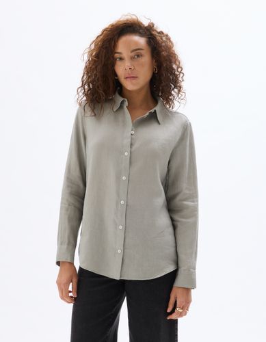 Chemise 100% Lin - gris - celio - Modalova
