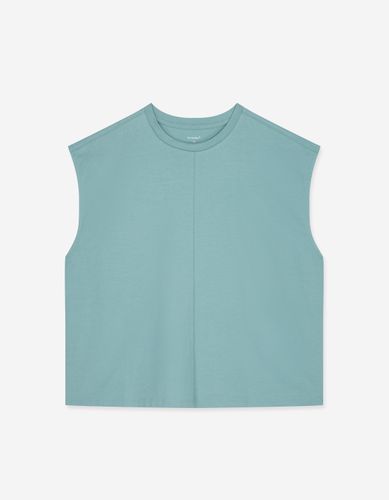 T-shirt sans manche en coton boxy - vert - celio - Modalova