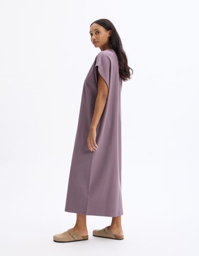 Robe longue sans manches en coton - violet - celio - Modalova