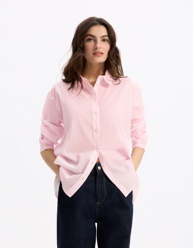 Chemise en voile de coton - rose - celio - Modalova