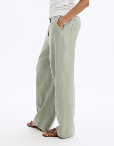 Pantalon en lin - vert - celio - Modalova