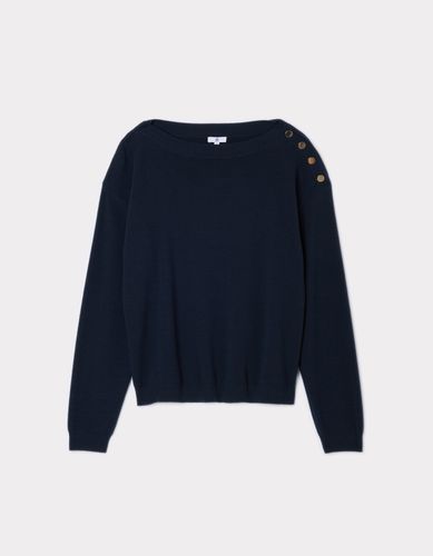 Pull à col bâteau uni - marine - celio - Modalova