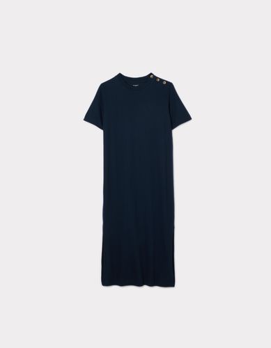 Robe midi boutonnée en coton épais - celio - Modalova