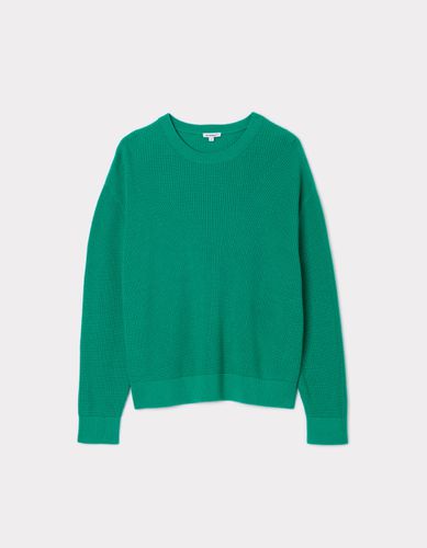 Pull coton en maille perlée - vert émeraude - celio - Modalova