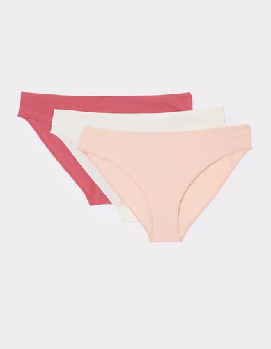 Lot de 3 culottes en coton - rose - celio - Modalova