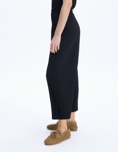 Pantalon en maille plissée - noir - celio - Modalova
