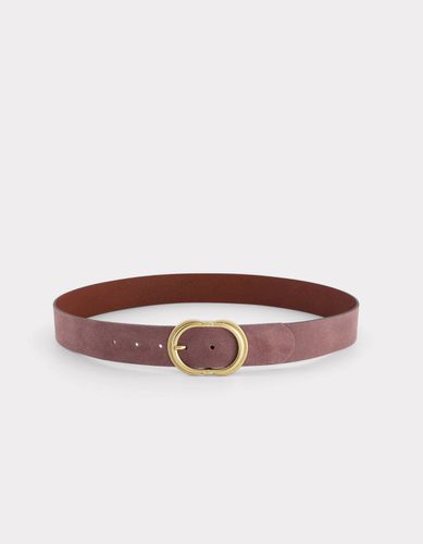 Ceinture en cuir colorée - violet - celio - Modalova