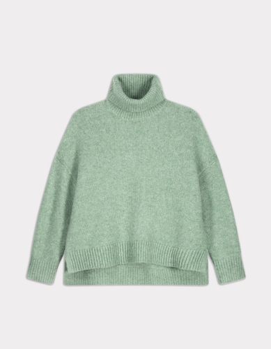 Pull en maille à col roulé - vert - celio - Modalova