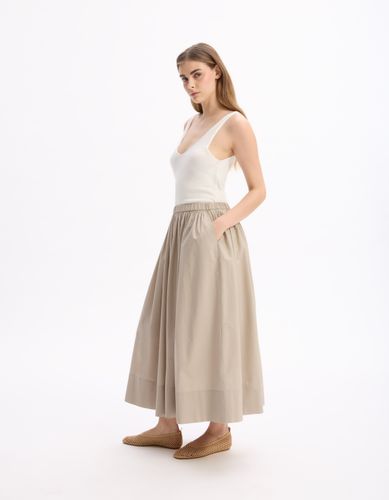 Jupon en popeline - beige - celio - Modalova