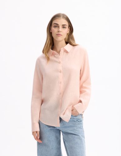 Chemise 100% Lin - rose - celio - Modalova