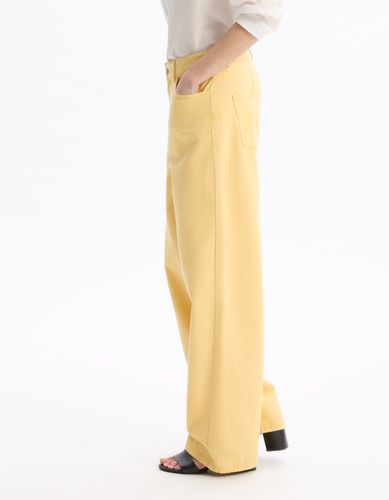 Pantalon large type jeans - jaune - celio - Modalova