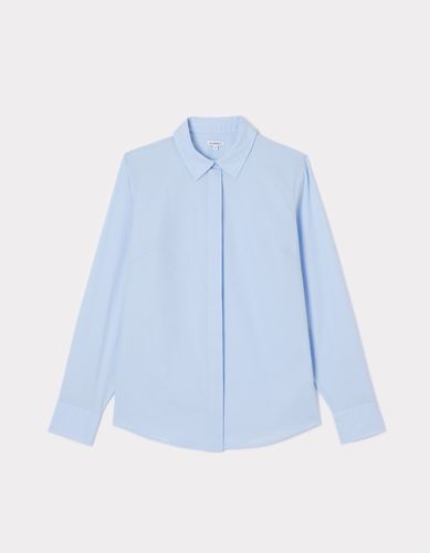 Chemise en popeline droite - bleu - celio - Modalova