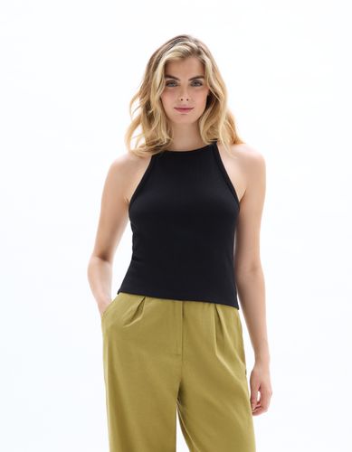 Top côtelé à bretelles - noir - celio - Modalova