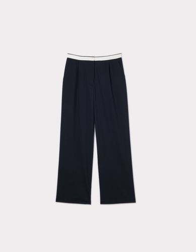 Pantalon large - marine - celio - Modalova