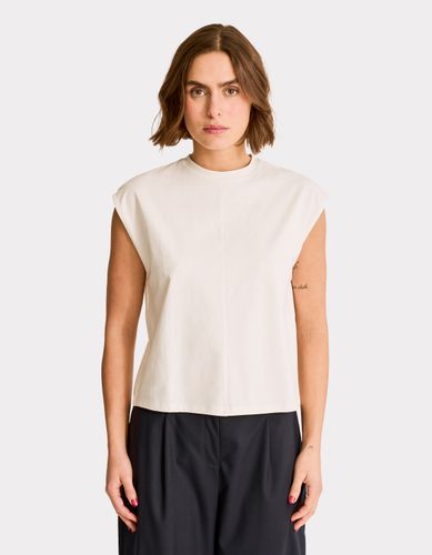 T-shirt sans manche en coton boxy - écru - celio - Modalova