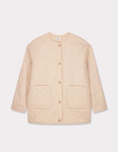 Veste matelassé col rond - beige - celio - Modalova