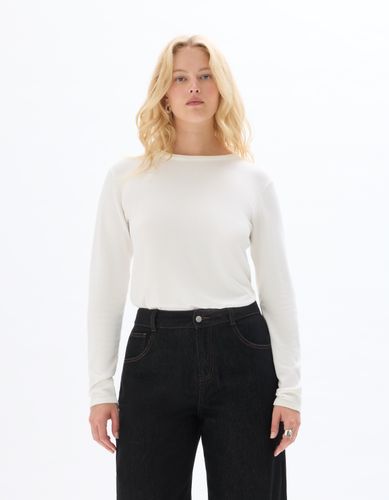 Pull fluide col rond en viscose ECOVERO™ - celio - Modalova
