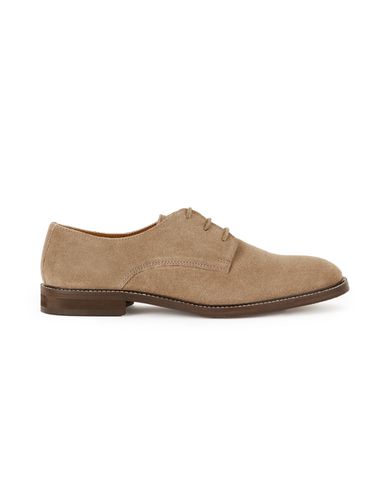 Derbies en cuir - beige - camaieu - Modalova