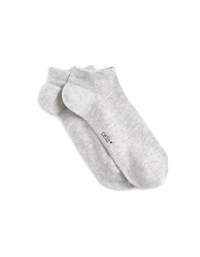 Chaussettes basses - gris chiné - camaieu - Modalova