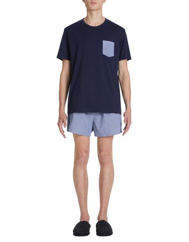 Pyjama short en coton - marine - camaieu - Modalova