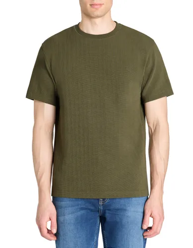 T-shirt boxy col rond coton mélangé - camaieu - Modalova