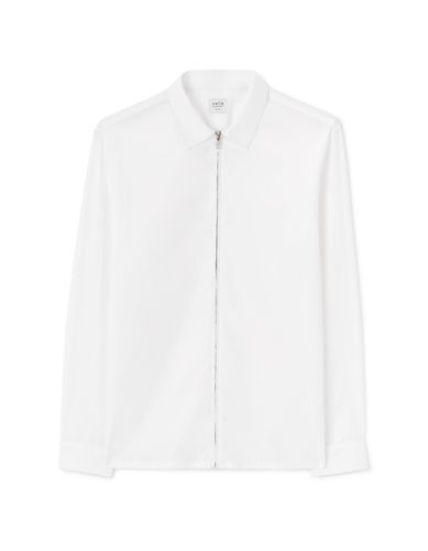 Chemise overshirt zippée en coton - camaieu - Modalova