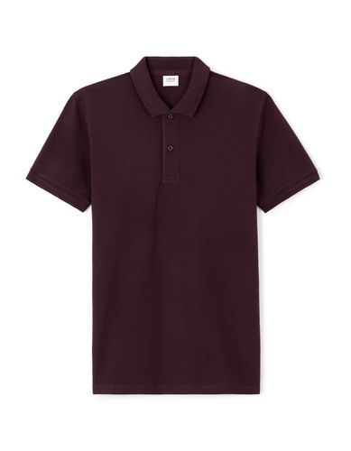 Polo piqué straight 100% coton - bordeaux - camaieu - Modalova