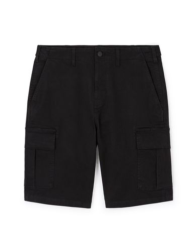 Bermuda cargo coton stretch - noir - camaieu - Modalova