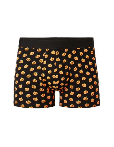 Boxer citrouille - noir et orange - camaieu - Modalova