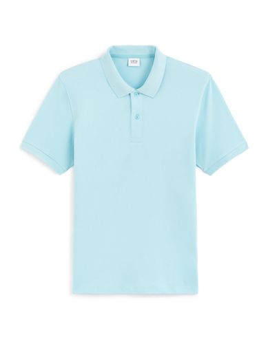 Polo piqué straight 100% coton - bleu ciel - camaieu - Modalova