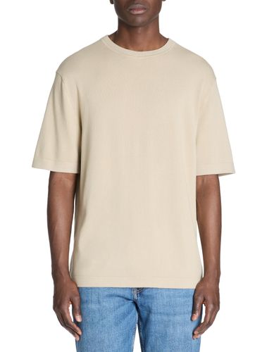 T-shirt boxy col rond - beige - camaieu - Modalova