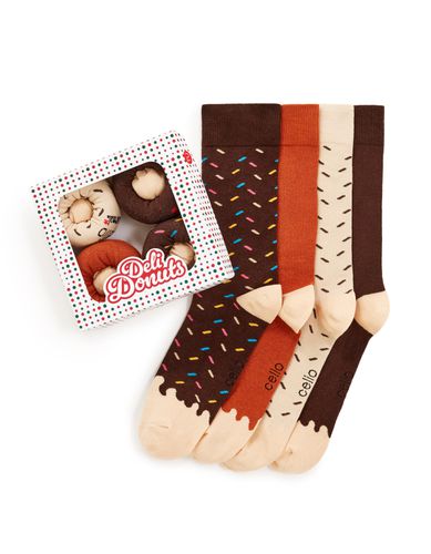 Coffret chaussettes lot de 4 donut - camaieu - Modalova