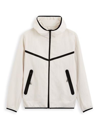 Blouson zippé à capuche - blanc - camaieu - Modalova