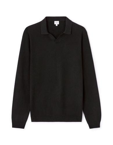 Pull col polo 100% coton - noir - camaieu - Modalova